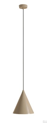 Hänglampa Form Metall Beige