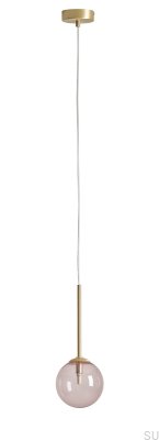 Bosso Mini 14 flerfärgad taklampa i dusty rose-mässing