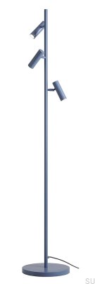 Trevo Metall Golvlampa Blå