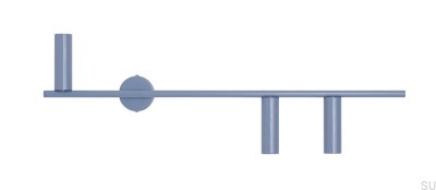 Trevo 3 metallblå vägglampa (höger)
