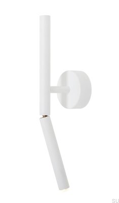 Stickvägglampa Metall Vit