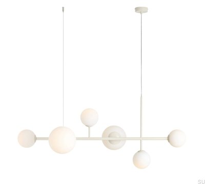 Dione 6 metallkrämfärgad hänglampa