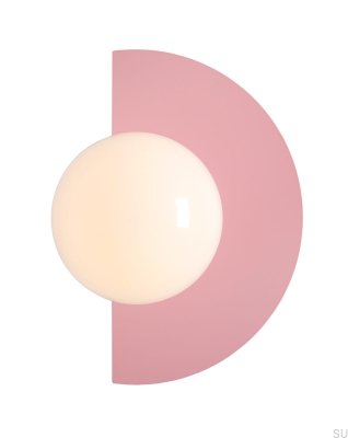 Loop metall rosa vägglampa