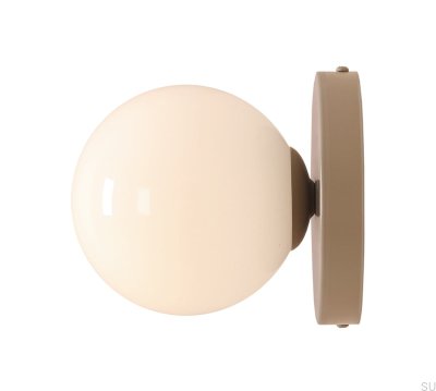 Ball II S Vägglampa Metall Beige