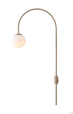 Una metall beige vägglampa