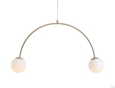 Una 2 metallbeige hänglampa