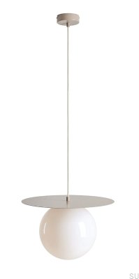 Loop L metall beige hänglampa