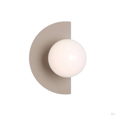 Loop metall beige vägglampa