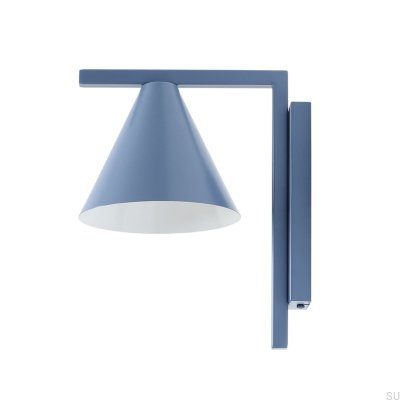 Form Metall Vägglampa Blå