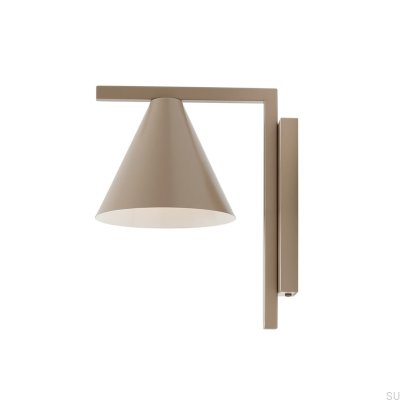 Form metall beige vägglampa