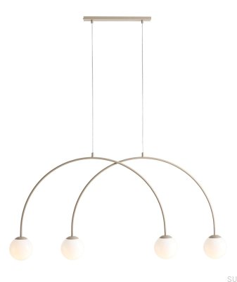 Una 4 S metallbeige hänglampa