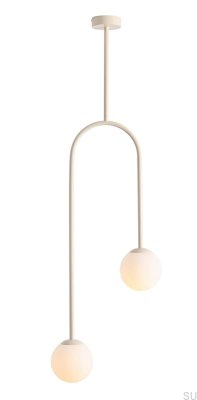 Nave 2 metallkrämfärgad taklampa