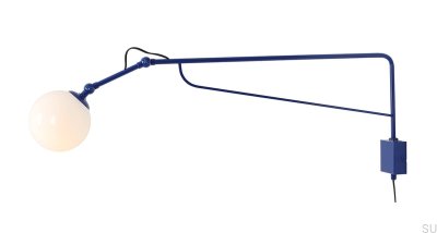 Soho Glas Stor Metall Kobolt Vägglampa