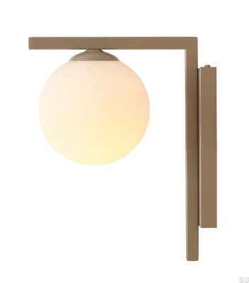 Zac metall beige vägglampa