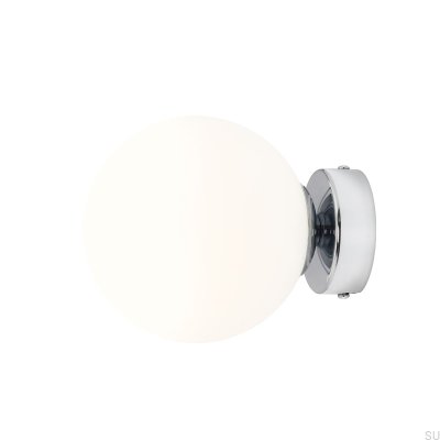Vägglampa Ball S Metall Silver Krom