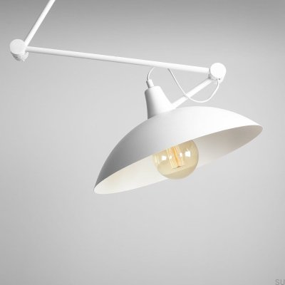 Melos taklampa metall vit