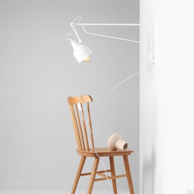 Soho Stor Metallvägglampa Vit