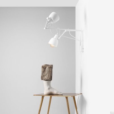 Soho 2 metallvit vägglampa