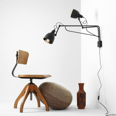 Soho 2 metall svart vägglampa