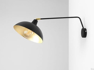 Espace metall svart vägglampa