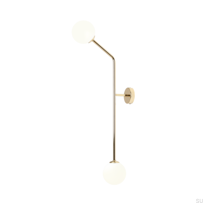 Vertikal vägglampa Pure Metal Gold