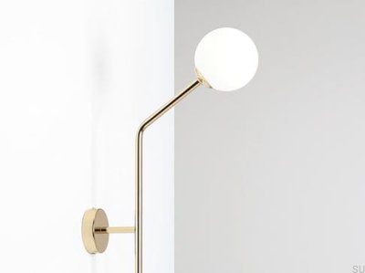 Vertikal vägglampa Pure Metal Gold