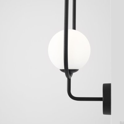 Riva metall svart vägglampa