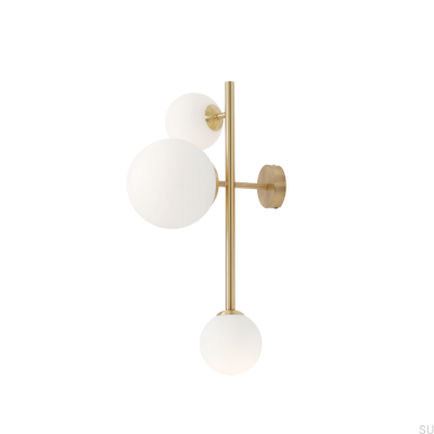 Dione 3 Vägglampa Borstad Mässing