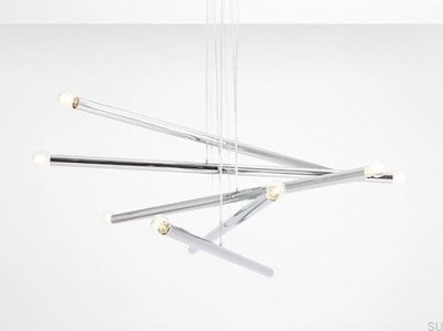 Tubo 10 metall silver krom hänglampa