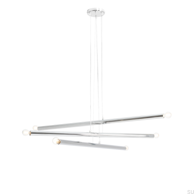 Tubo 6 metall silver krom hänglampa