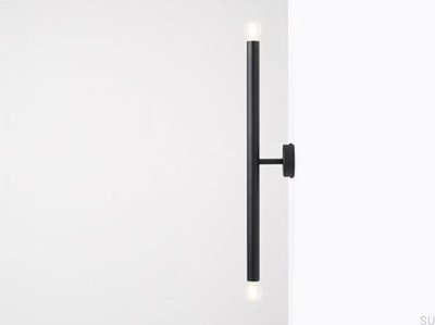 Tubo 2 S Vägglampa Metall Svart