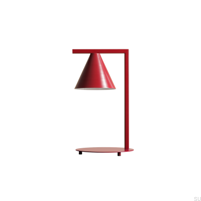 Skrivbordslampa Form Metall Vinröd