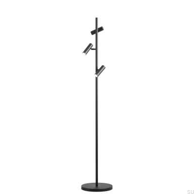 Trevo golvlampa i metall, svart