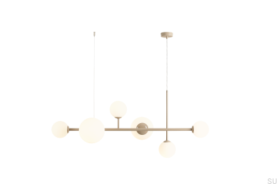 Dione 6 metallbeige hänglampa