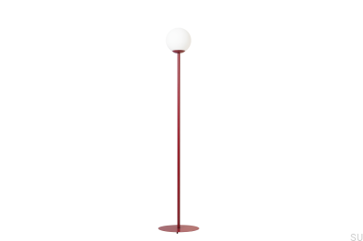 Pinne golvlampa metall vinröd