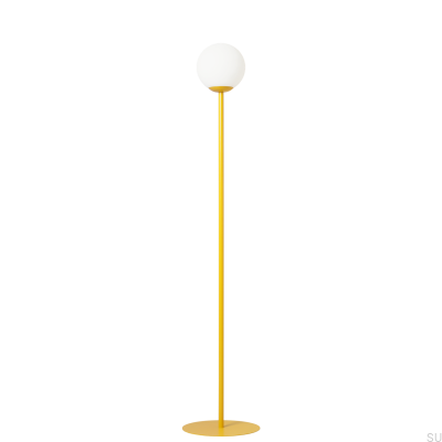 Pinne metall senapsgul golvlampa