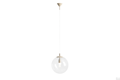 Globe metall beige hänglampa