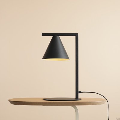 Skrivbordslampa Form Metall Svart