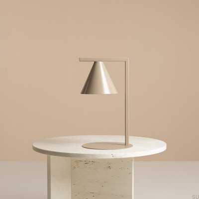 Skrivbordslampa Form Metall Beige