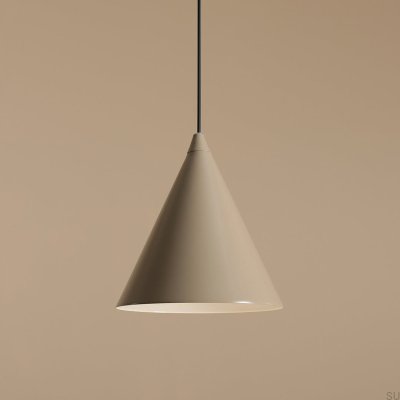 Hänglampa Form Metall Beige