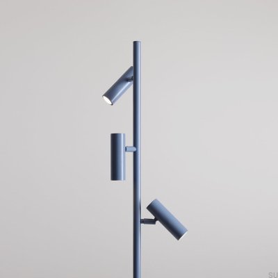 Trevo Metall Golvlampa Blå