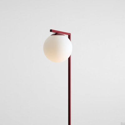 Zac Golvlampa Metall Vinröd