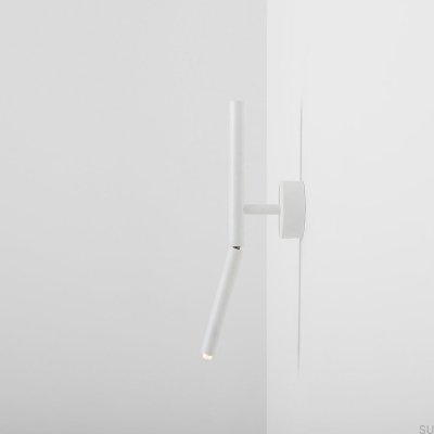 Stickvägglampa Metall Vit