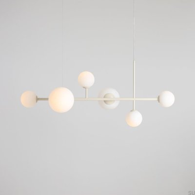 Dione 6 metallkrämfärgad hänglampa