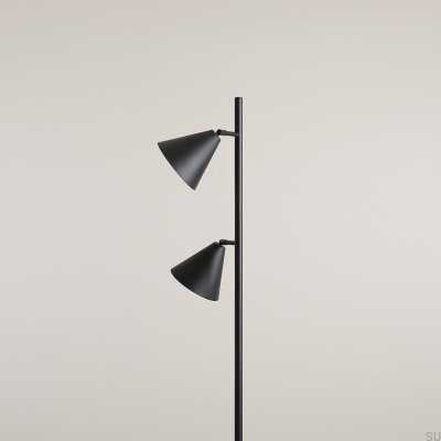 Golvlampa Form 2 Metall Svart
