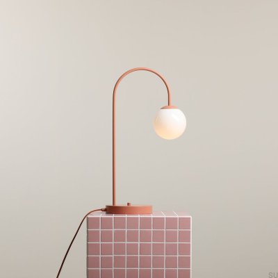 Una metall korall skrivbordslampa