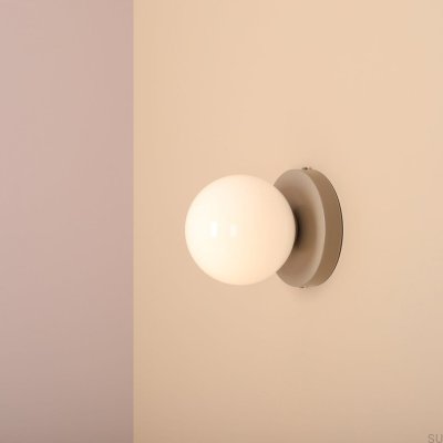 Ball II S Vägglampa Metall Beige