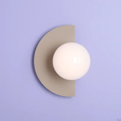 Loop metall beige vägglampa