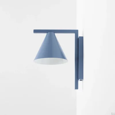 Form Metall Vägglampa Blå