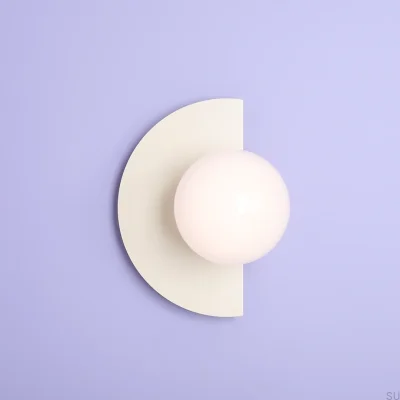 Loop metall krämfärgad vägglampa